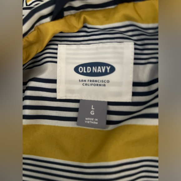 Old Navy - waterproof navy blue mid length rain jacket with hood - Picture 8 of 10